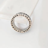 Retro Punk Cross Couple Ring Stainless Steel Vintage Wedding Jewelry Gift