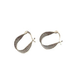 925 Silver Twisted Hoop Earrings for Women, Gift Jewelry