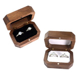 Rectangular Walnut Wooden Jewelry Storage Box for Women Girls