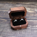 Vintage Walnut Wooden Jewelry Storage Box