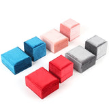 Red Velvet Rings Earrings Display Storage Box