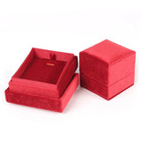 Red Velvet Rings Earrings Display Storage Box