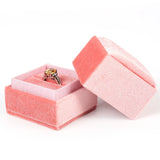 Red Velvet Rings Earrings Display Storage Box