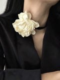 Red Velvet Flower Choker Necklace Harajuku Gothic Dark Girl Sweet Collar