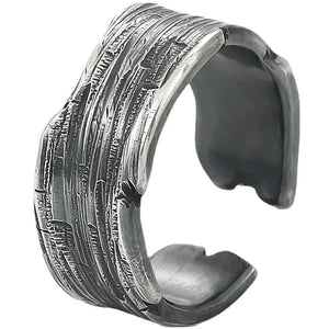 Retro Ring Men's Finger Accessories Hip Hop Open Ring Silver 925 Sterling