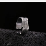 Retro Ring Men's Finger Accessories Hip Hop Open Ring Silver 925 Sterling