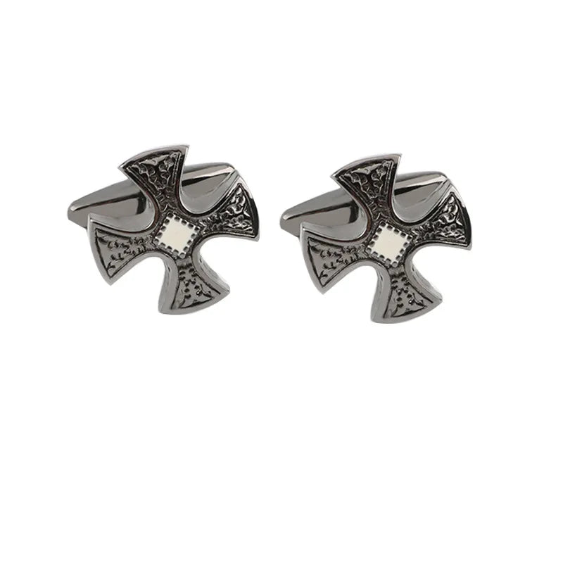 Roman Cross Cufflinks Men's French Cuff Buttons