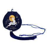 Ethnic Style Sachet Car Pendant Embroidery Tassels Bag