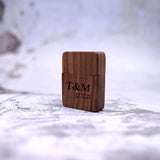 Personalized Walnut Wooden Ring Box, Custom Wedding Bearer Box