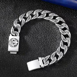 S925 Sterling Silver Bracelet for Men's Holiday Bangle