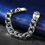 S925 Sterling Silver Bracelet for Men's Holiday Bangle
