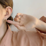 Retro S925 Sterling Silver Crescent Earrings