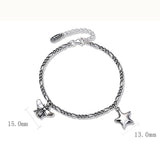 Retro Silver 925 Bracelet Heart Bumble Bee Charm Women Jewelry Italian Style