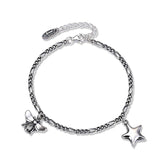 Retro Silver 925 Bracelet Heart Bumble Bee Charm Women Jewelry Italian Style