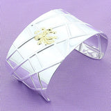 925 Sterling Silver Women Smooth Open Bangle Bracelet