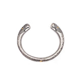 Silver Eagle Feather Men's Cuff Bangle Bracelet