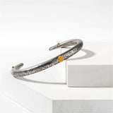Silver Eagle Feather Men's Cuff Bangle Bracelet