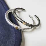 Silver Eagle Feather Men's Cuff Bangle Bracelet