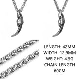 Dragon Claw Pendant Necklace Unisex 316L Stainless Steel Gift Jewelry
