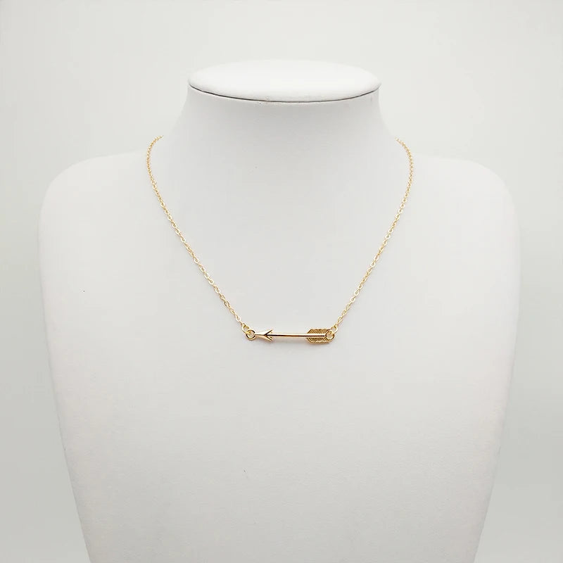 Retro Arrow Pendant Necklace Women's Party Clavicle Chain Accessories