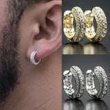 Retro Small Zircon Earrings for Men and Women