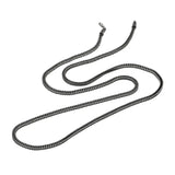 Retro Square Hemp Rope Necklace Braided Collarbone Horsewhip Chain