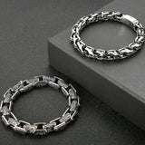 Stainless Steel Bracelet For Men 9/11MM Wide Chain Hand Mens Bangles