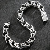 Stainless Steel Bracelet For Men 9/11MM Wide Chain Hand Mens Bangles
