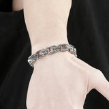 Stainless Steel Bracelet For Men 9/11MM Wide Chain Hand Mens Bangles