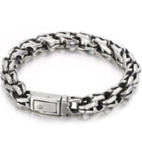 Stainless Steel Bracelet For Men 9/11MM Wide Chain Hand Mens Bangles