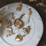 Stainless Steel Pig Cactus Angel Shell Sword Cross Gun Pendant Necklace