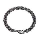 Retro Stainless Steel Link Chain Bracelet for Men Punk Hiphop Bangle