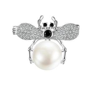 Vintage Bee Alloy Rhinestone Brooch