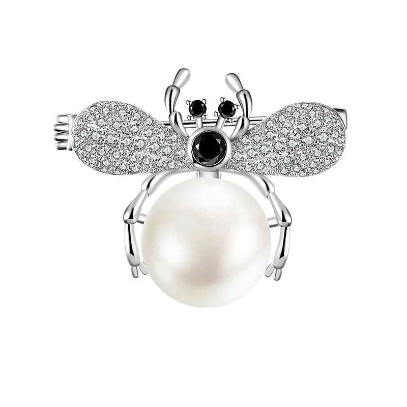 Vintage Bee Alloy Rhinestone Brooch