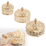 Retro Crystal Jewelry Box Organizer for Women Girls