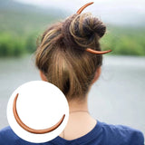 Retro Style Semicircle Hairpin Peach Wood Green Red Hairpin Plate