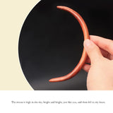 Retro Style Semicircle Hairpin Peach Wood Green Red Hairpin Plate
