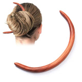 Retro Style Semicircle Hairpin Peach Wood Green Red Hairpin Plate