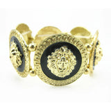 Retro Alloy Lion Head Bracelet Elastic Cord Unisex Jewelry