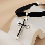 Retro Sweet Cross Necklace Pendant Collar Chain Women's Jewelry