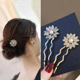Vintage Tassel Pearl Pendant Hairpin for Women U-shaped Headdress