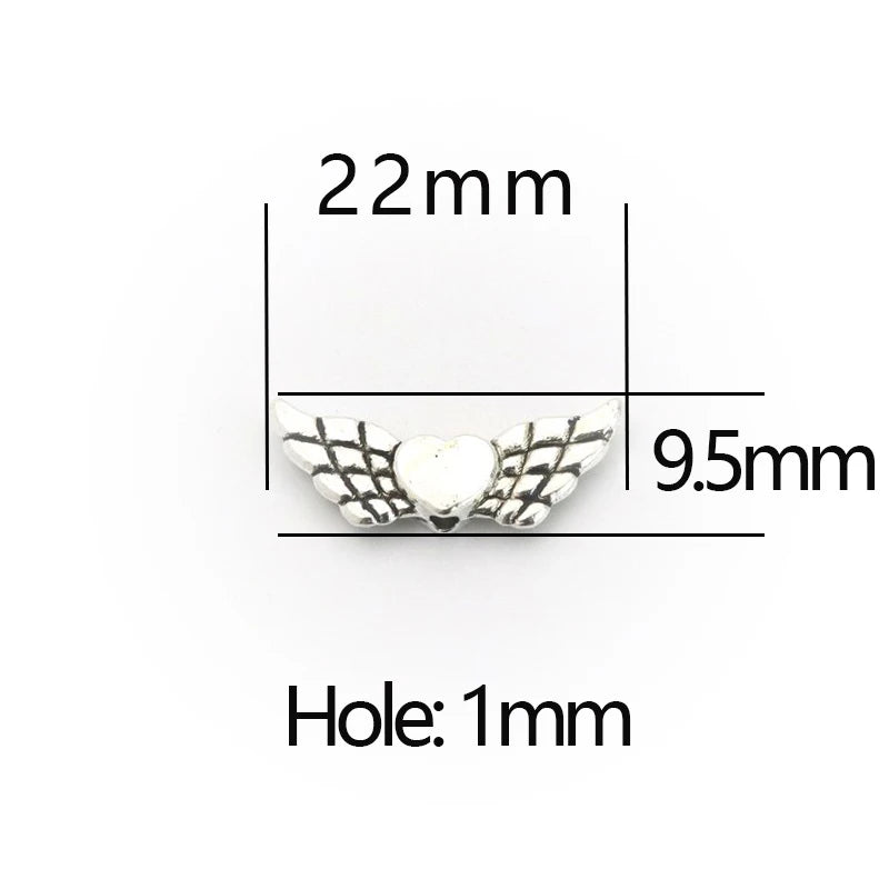 Tibetan Silver Dragonfly Wing Spacer Metal Bead for Jewelry Making