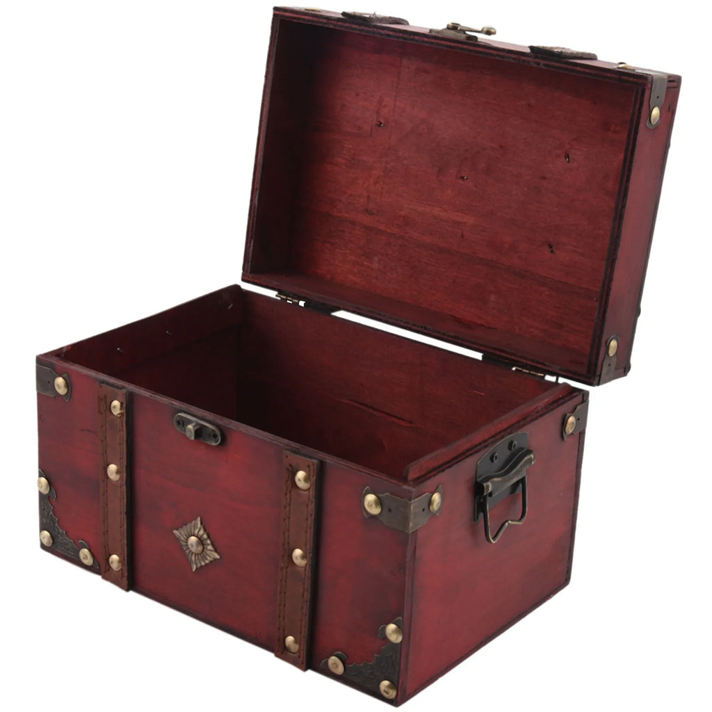 Vintage Wooden Jewelry Box Antique Style Organizer Storage