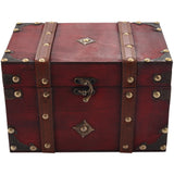 Vintage Wooden Storage Box Antique Style Jewelry Organizer Trinket Box