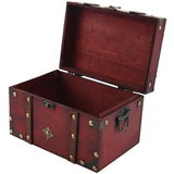 Vintage Wooden Jewelry Box Antique Style Organizer Storage
