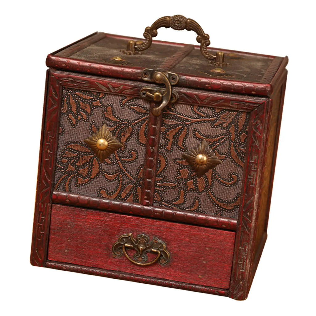 Classic Wooden Jewelry Box with Lock
