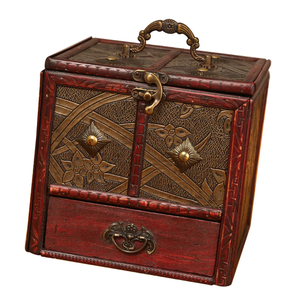 Classic Wooden Jewelry Box with Lock