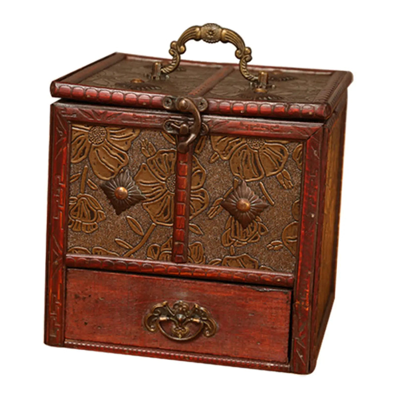 Classic Wooden Jewelry Box with Lock