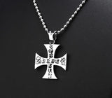 Iron Cross Necklace Pendant Men Women Retro Design