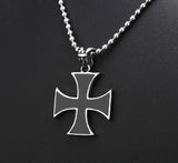 Iron Cross Necklace Pendant Men Women Retro Design
